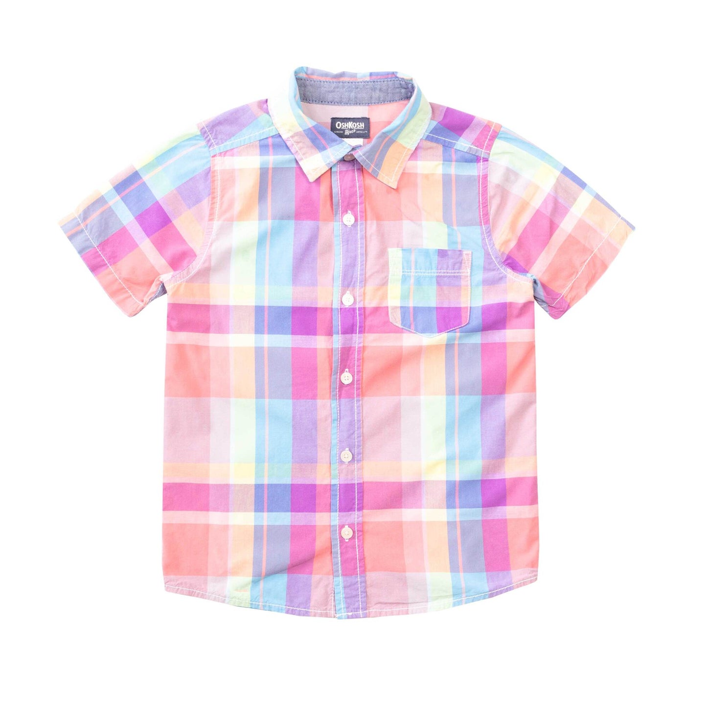 Camisa de varón con manga corta