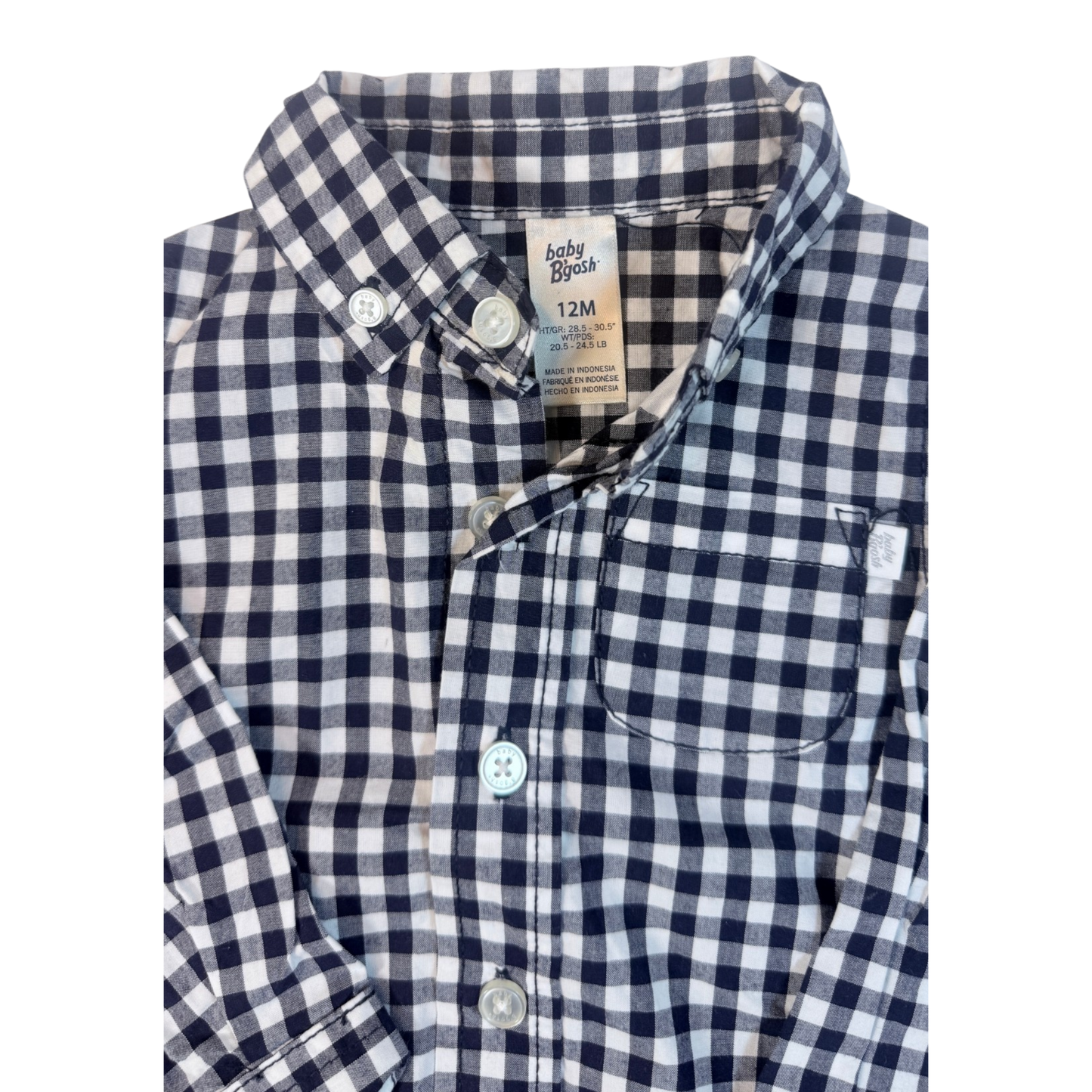Camisa de Botones Talla 12M