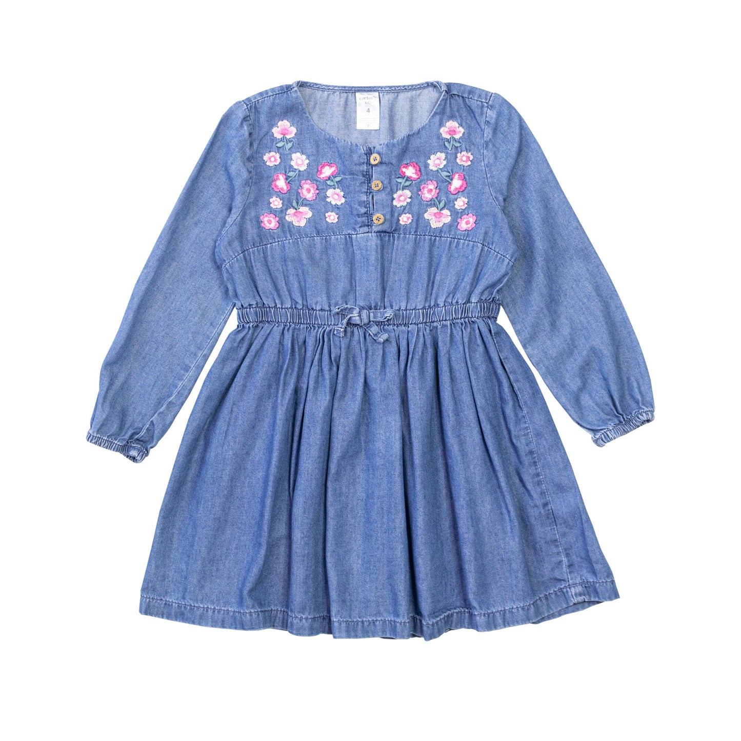 Vestido día niña con manga larga